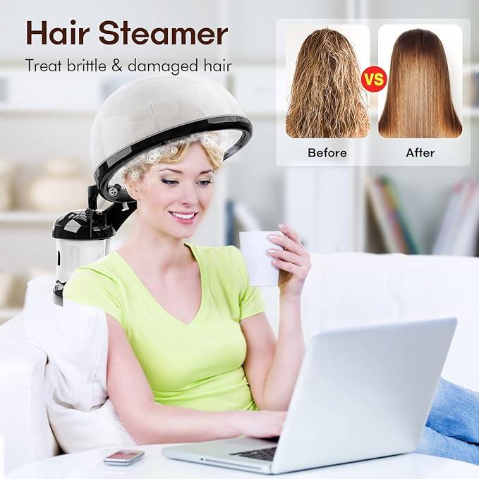 Hair Steamer Kingsteam 2 in 1 Ozone Facial Steamer, Design for Personal Care Use at Home or Salon Bar