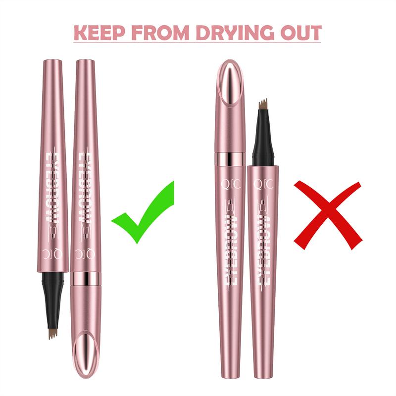 Microblading Eyebrow Pen, Eyebrow Pen with an Upgrade Micro-Fork Tip Applicator, Waterproof Long-Lasting Microblading Eyebrow Pencil, Brow Pen for Natural Looking Brows Makeup