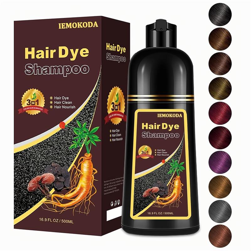 Instant 3-in-1 Blonde Brown Hair Dye Shampoo, 16.9 FL Oz, Semi-Permanent Hair Dye, Ammonia-Free, Long-lasting Color, Natural Plant Type Haircare