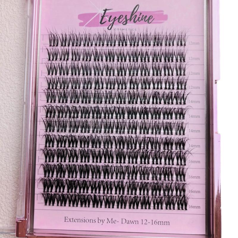 Eyeshine Dawn Invisifluff (black 12-16mm) Lash Clusters only glue sold separately