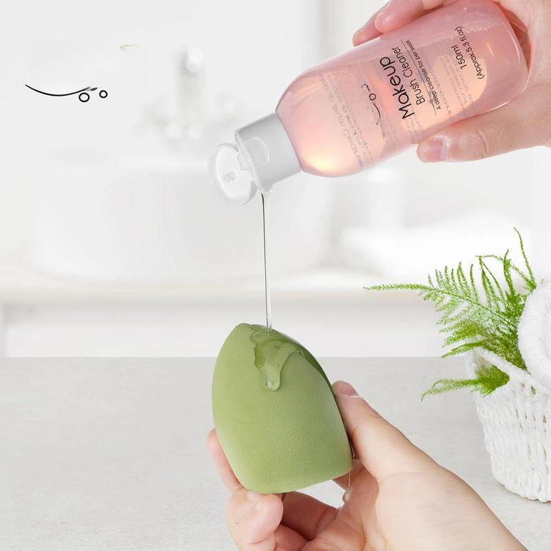 Makeup Brush Cleaner, Make Up Brush Cleansers Solution, Makeup Cleaner for Makeup Brushes, Beauty Sponge, Powder Puff, Deep Clean Brush Shampoo, Gentle Formula Cruelty Free 5.3 FL.OZ