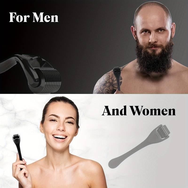 Derma Roller for Beard Hair Face Skin Microneedle Roller for Women & Men Beard Roller with Storage Case