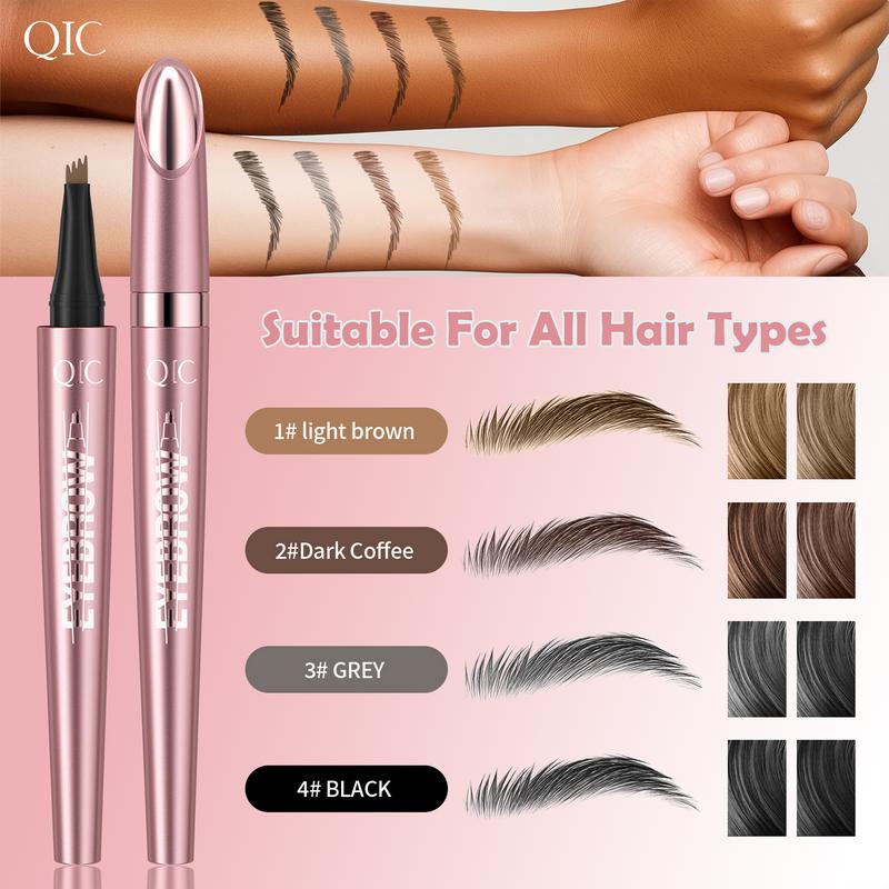 Microblading Eyebrow Pen, Eyebrow Pen with an Upgrade Micro-Fork Tip Applicator, Waterproof Long-Lasting Microblading Eyebrow Pencil, Brow Pen for Natural Looking Brows Makeup