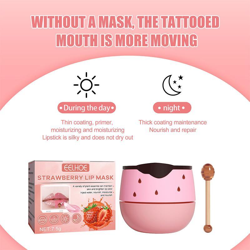 Moisturizing Lip Mask, 2 Boxes Hydrating & Nourishing Lip Mask with Applicator, Lip Care Product for Women & Girls Daily Use