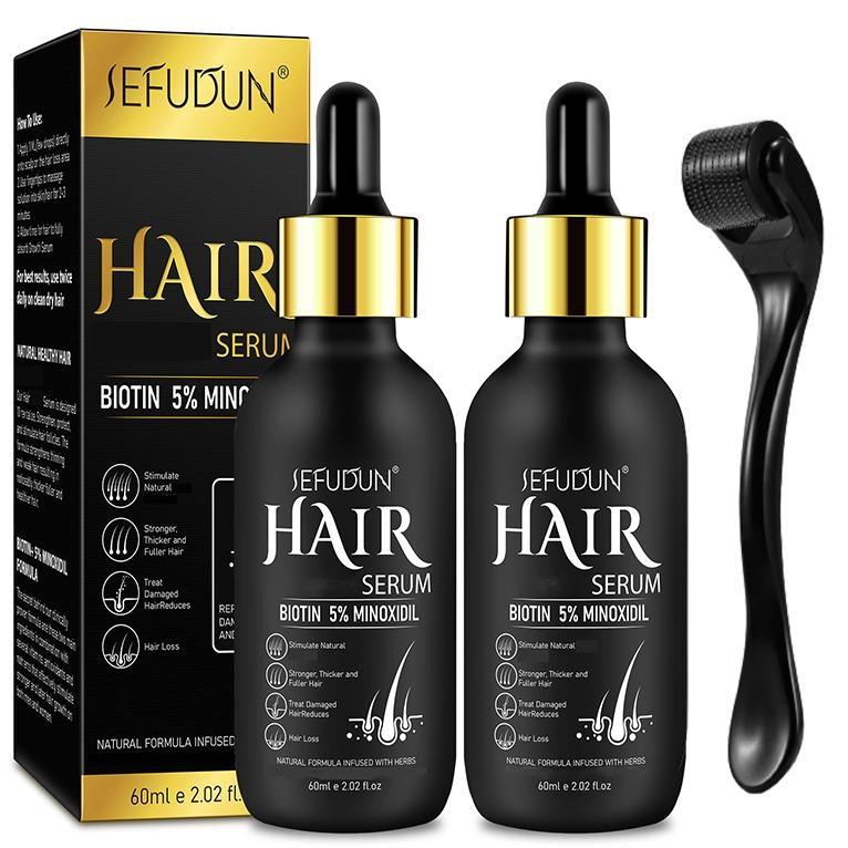 Sefudun 5% Minoxidil Hair Serum - 60ml for Optimal Morning & Evening Results