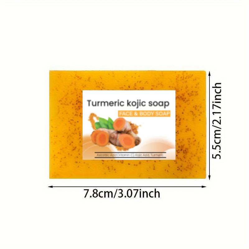 Turmeric Soap Set, 6 Counts set Deep Cleansing & Nourishing Soap with Bubble Net & Soap Holder, Moisturizing Body Wash Soap for Men & Women