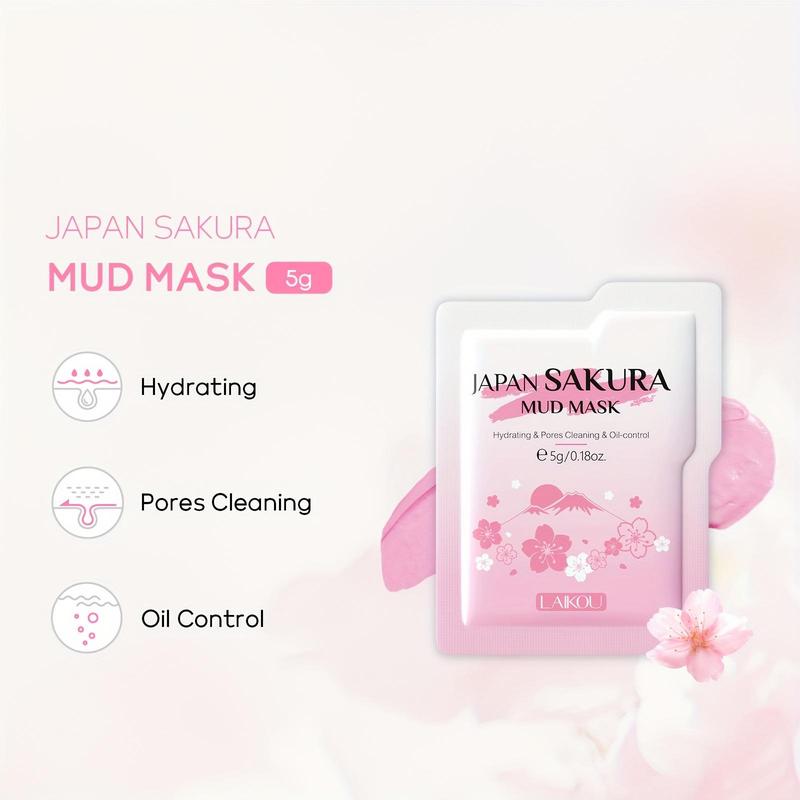 Sakura Skin Care Kit, 20pcs set Moisturizing Facial Mask & Lip Mask & Mud Mask & Facial Scrub, Hydrating Skin Care Products for Women, Christmas Gift