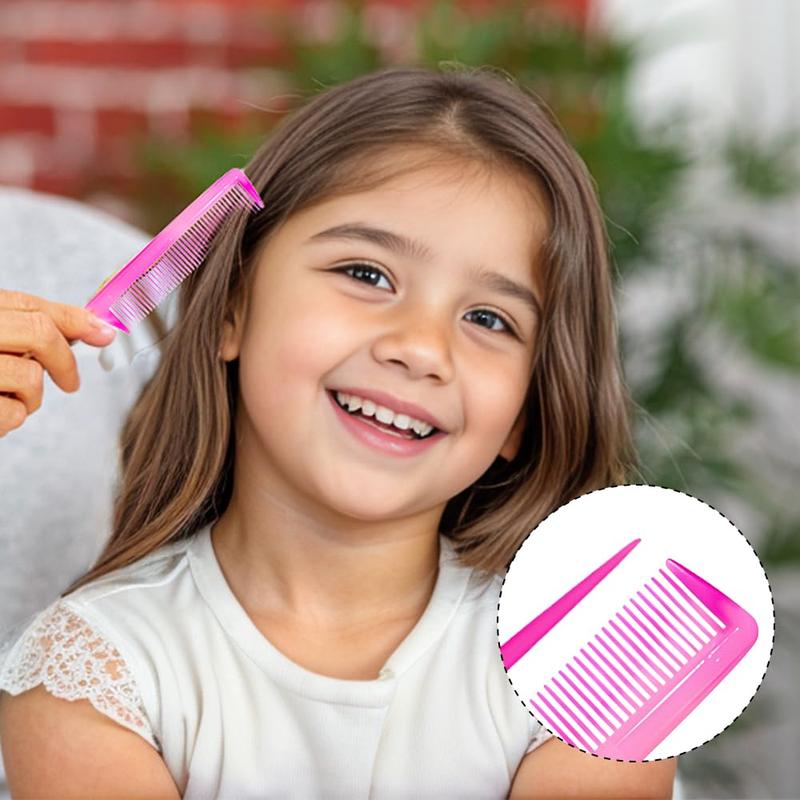 Pink Hair Comb Set - Wide Tooth, Fine Tooth, Rat Tail, and Dual Comb for Women and Men