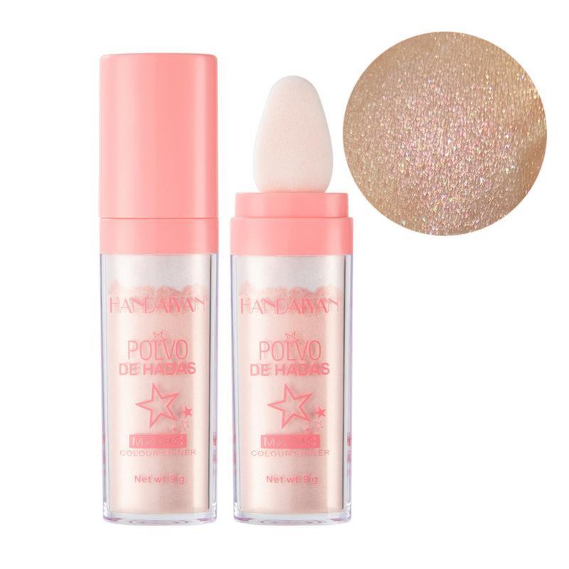 Fairy Glow Highlight Powder Stick – Natural 3D Highlighter for Face & Body, Shimmer Blusher & Glitter Makeup Gift Set for Radiant Skin