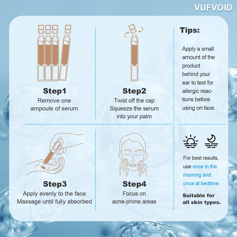 VUFVOID 4D Ultra Hydrating Serum Vegan | 3% Hyaluronic Acid Low Molecular HA Facial Treatment  | Glass Skin Single-Use Vials Skincare