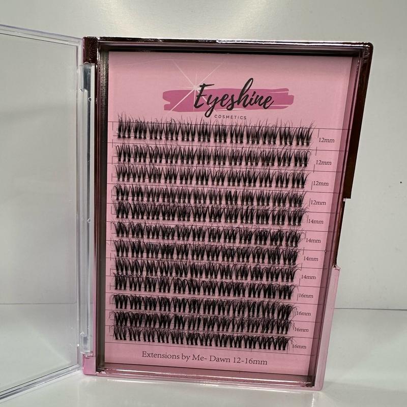 Eyeshine Dawn Invisifluff (black 12-16mm) Lash Clusters only glue sold separately