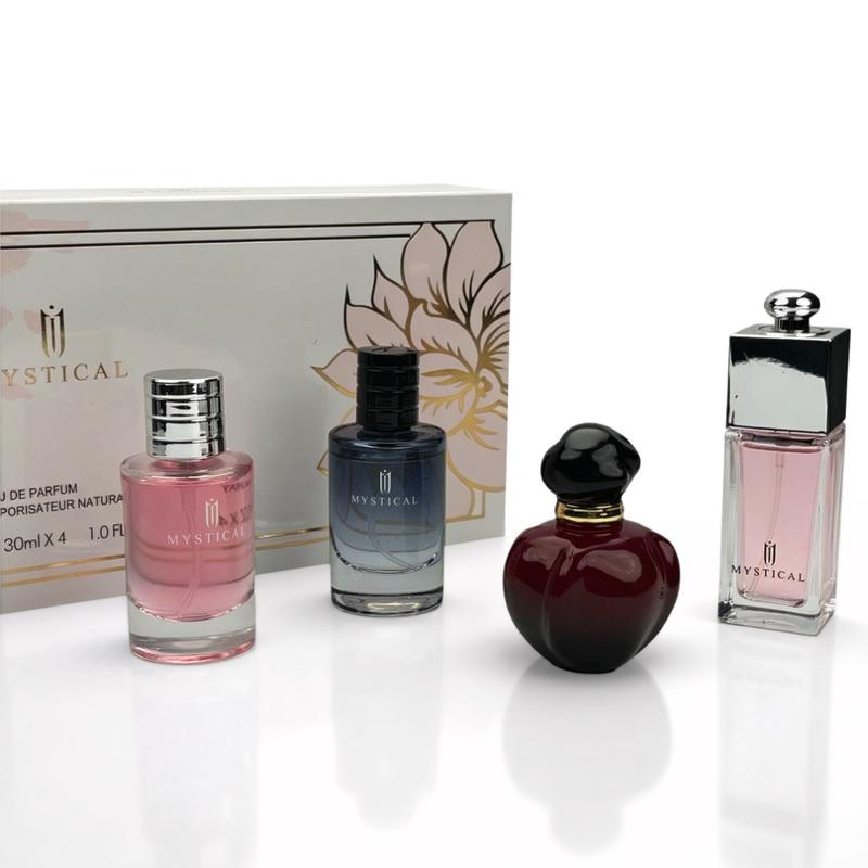 Women's Daily mini Perfume gift Set, Floral Fruity fragrance spray,light fragrance, lasting fresh,Chistmas gift,30ml*4(1.0FL.OZ.*4)