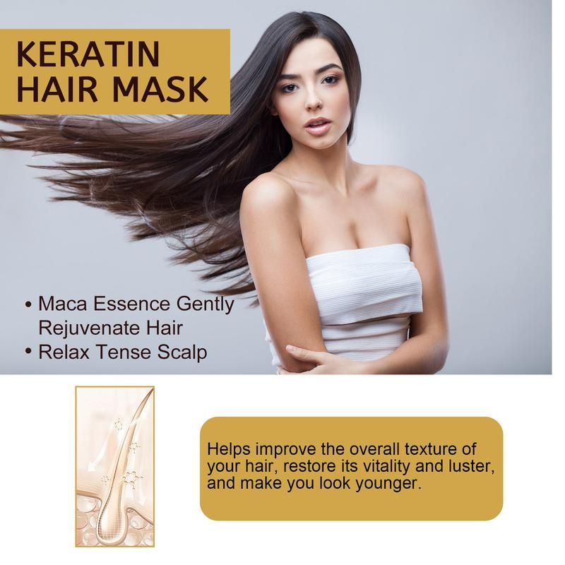 100g  keratin moisturizing mask, deep moisturizing repair damaged hair, men and women can use Conditioner Haircare