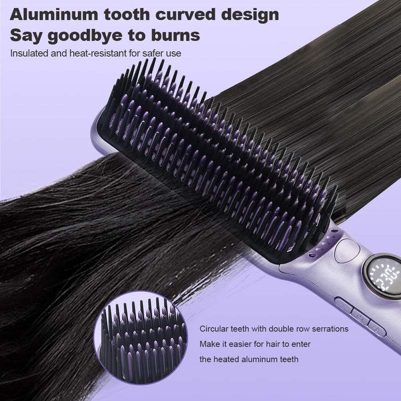 Multifunctional Hot Air Comb, 1 Count Cold & Hot Air Hair Straightening Curling Brush, Professional Hair Styling Tool, Christmas Gift