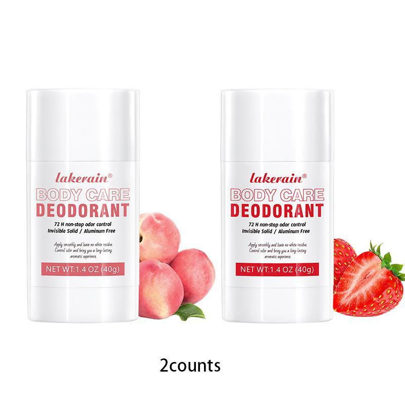 Fruit Flavor Deodorant, 2 Boxes Natural Fresh Refreshing Body Deodorant, Underarm Deodorant, Body Care Product for Women & Men