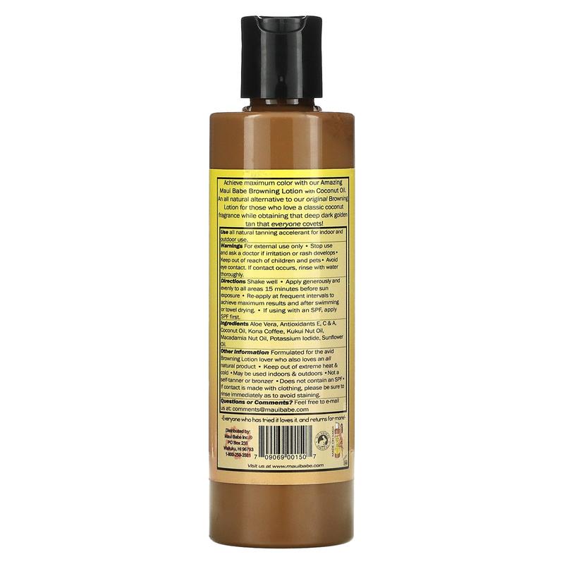 Maui Babe Amazing Browning Lotion with Coconut Oil, 8 fl oz (236 ml)