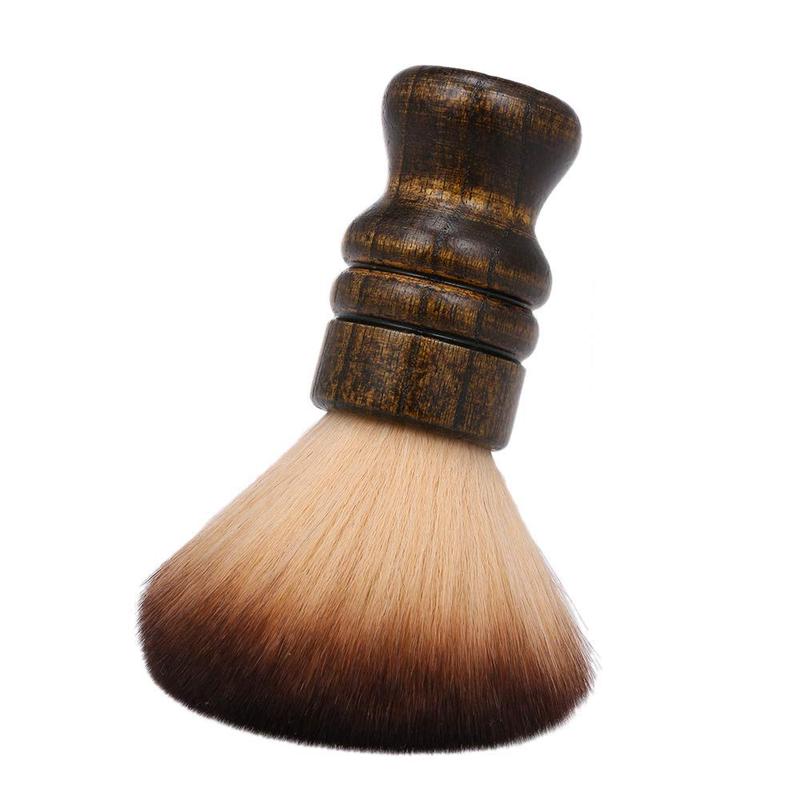 Neck Brush, Professional Salon Hair Brush, Soft Nylon Hair Brush, Wooden Handle Cuticle Hair Brush, Hair Styling Tool