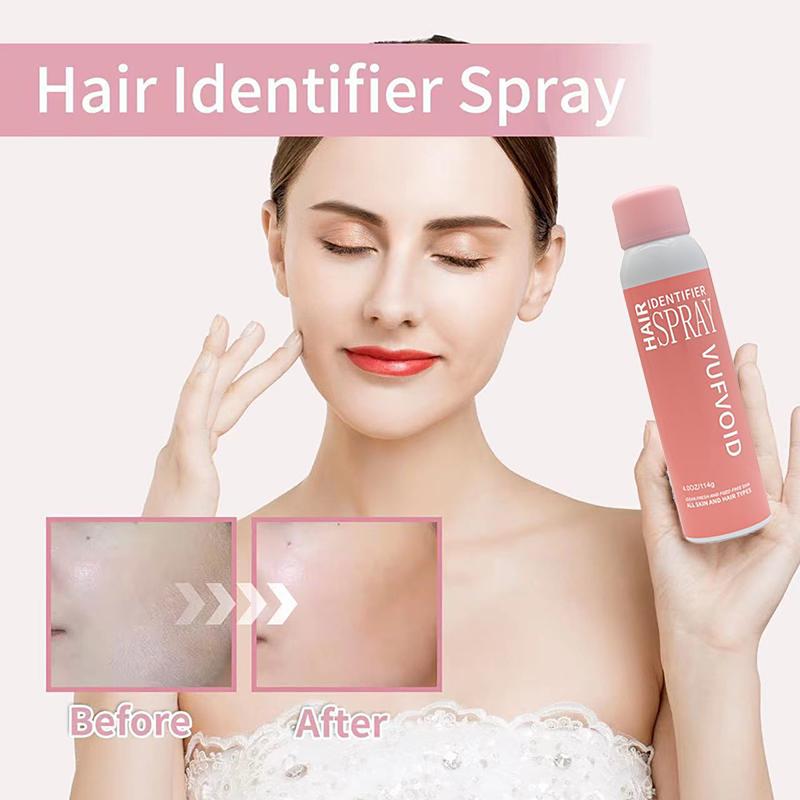 VUFVOID Hair Identifier Spray with 3 razors, Dermaplaning Tool, Gentle Formula for Hair Removal