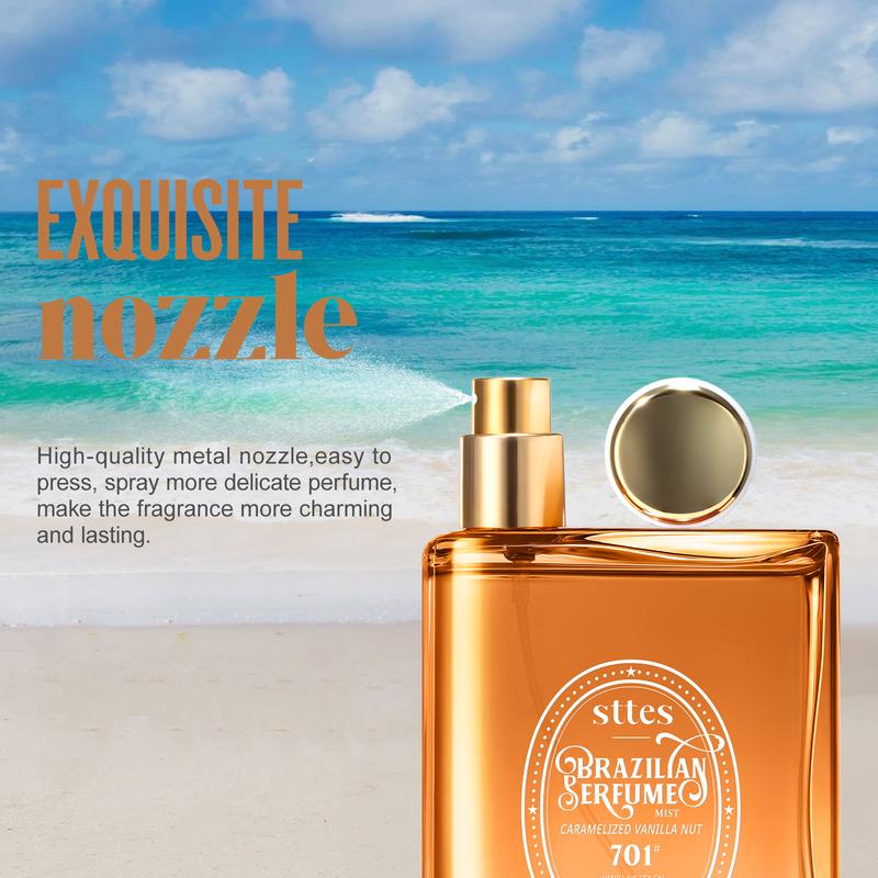 Sttes brazilian Perfume 701#（Caramel vanilla macadamia nut） - Eau De Perfume 100ml (3.4fl Oz)  amber gourmet tune (Caramel vanilla+roasted macadamia nuts)