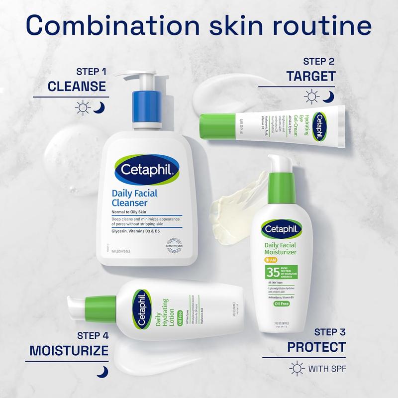 Cetaphil Face Moisturizer, Daily Oil Free Facial Moisturizer with SPF 35, for Dry or Oily Combination Sensitive Skin, Fragrance Free Face Lotion No brand