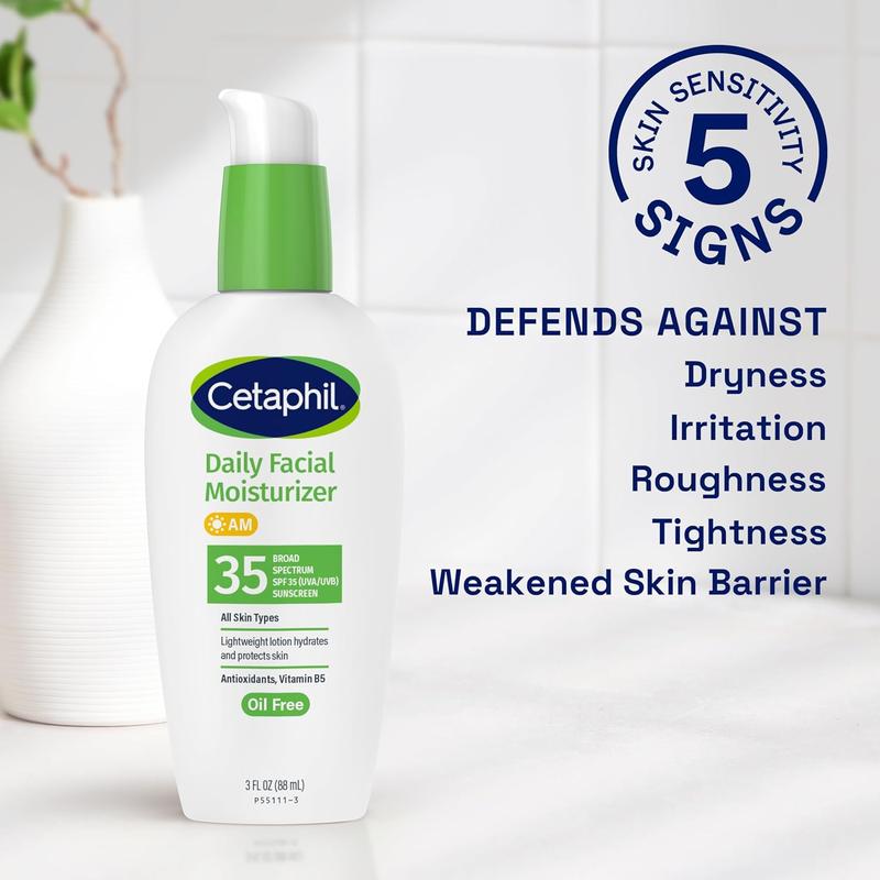 Cetaphil Face Moisturizer, Daily Oil Free Facial Moisturizer with SPF 35, for Dry or Oily Combination Sensitive Skin, Fragrance Free Face Lotion No brand