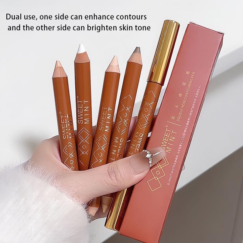 Double-ended Contour Pen, 3 Counts set Long Lasting Contour Stick, Highlighter Pen, Facial Contouring Makeup Pen, Makeup Tool for Women & Girls