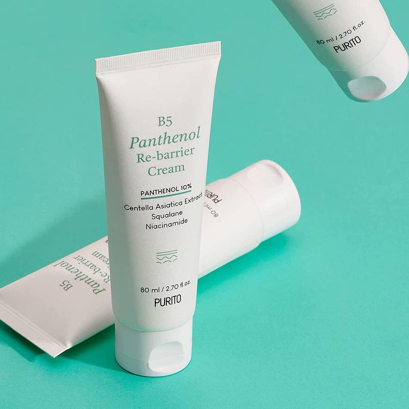 Purito B5 Panthenol Re-barrier Face Cream, Vegan & Cruelty-free, 80ml   2.7 fl. oz. Hydrate Moisture Moisturizer Moisturizing Sensitive Repair Skincare Cleansing Jojoba Niacinamide Oil Redness