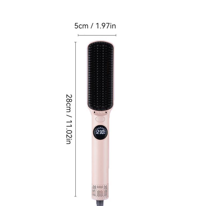 Multifunctional Hot Air Comb, 1 Count Cold & Hot Air Hair Straightening Curling Brush, Professional Hair Styling Tool, Christmas Gift