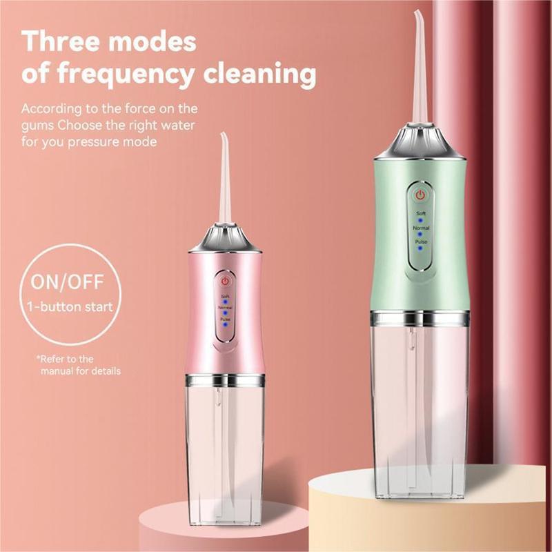 Rechargeable Water Flosser, 1 Box Portable Oral Irrigator With 4 Counts Jet Tips, Waterproof Water Flosser For Home and Travel