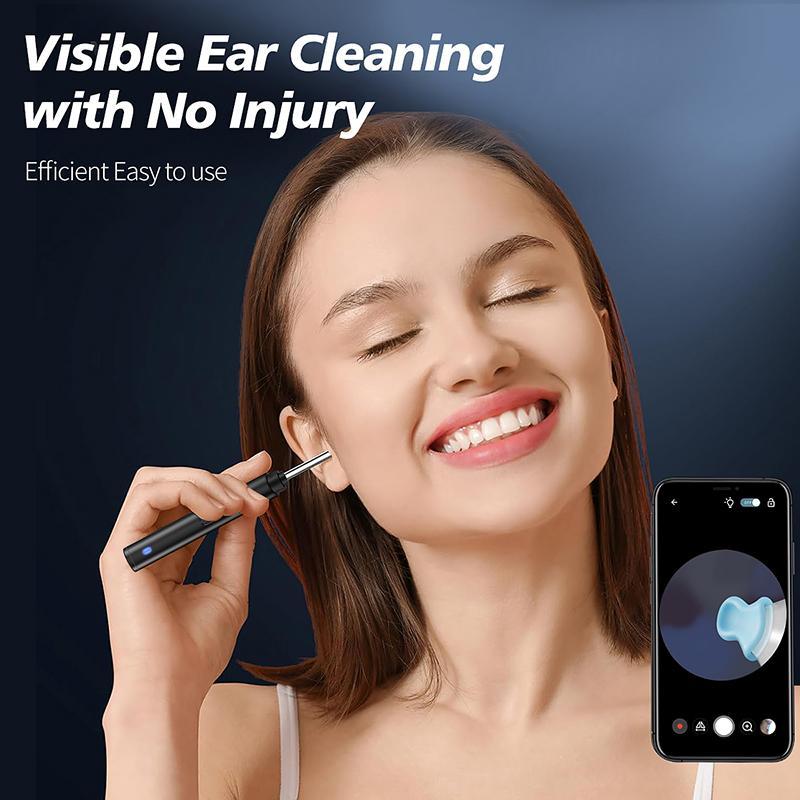 Portable Ear Wax Remover, 1 Set Waterproof Ear Wax Removal Kit with Camera & Accessories, Multi-use Endoscope Ear Cleaning Tool