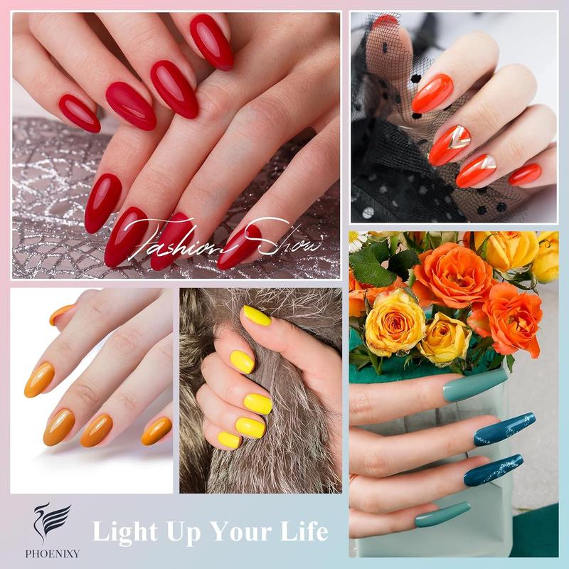 24pcs gel nail polish set, 21 colors peelable gel nail set nude pink red blue green yellow orange nail polish set with base coat matte top coat nail set women gift Nail Art Nail Care