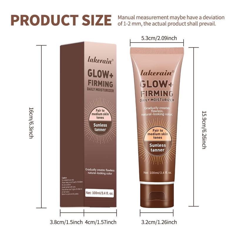 Natural Glow Sunless Tanning Lotion, 2 Counts set Moisturizing Self Tanner, Daily Moisturizer, Skin Care Product for Women & Men