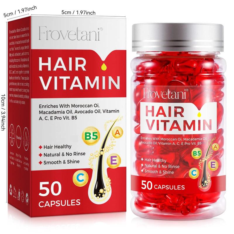 Hair Vitamin Capsule Serum, 1 Box Hair Care Essential Oil Capsules, Moisturizing Hair Serum for Making Hair Smoother, Hair Care Product for Women & Men, Christmas Gift