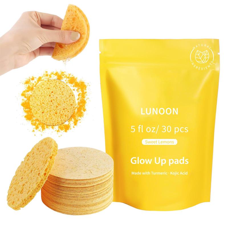 Turmeric Facial Cleansing Pads, 1 Set Gentle Exfoliating & Deep Clean for All Skin Types, Paraben-free Facial Cleansing Pads, Facial Skin Care Products, Skincare Products