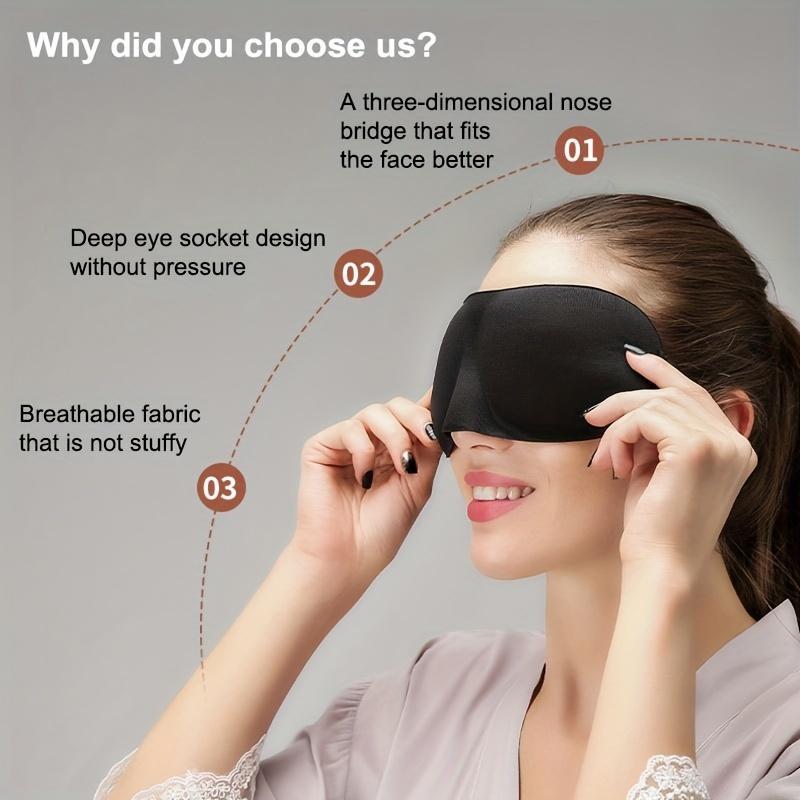 3D Sleep Eye Mask, 1 2pcs Soft Breathable Eye Mask, Sleep Eye Cover, Eye Protection Mask for Home & Travel