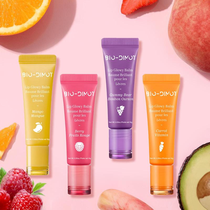 Vegetables and Fruits Extract Hydrating Lip Balm, Moisturizing Lip Balms for Soothing Lip, Glossy Lip Glaze Stick for Girls & Women