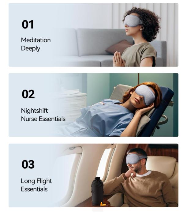 Weighted Eye Mask for Sleeping - Blackout Sleep Mask for Women Men