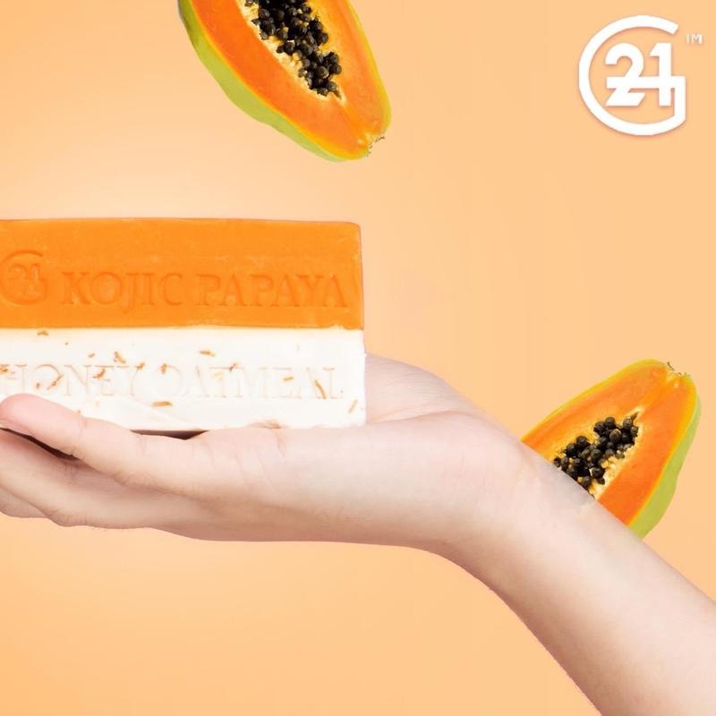 G21 Kojic Papaya Honey Oatmeal Duo Soap, 150g Anti-aging