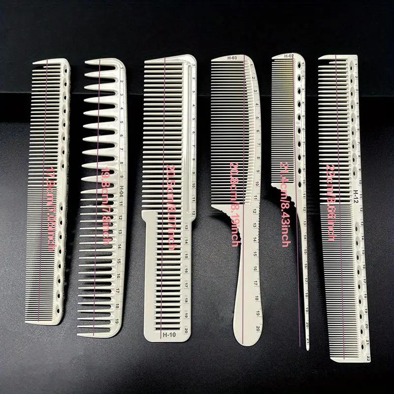 Hair Comb Set, 6 Counts set Mixed Comb Set with Precise Scale, Durable Styling Tool for Home and Professional Salon