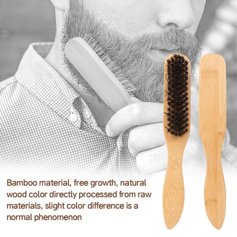 Bamboo Handle Hair Brush & Comb Set, 2 Counts set Wet & Dry Hair Styling Tool, Hairdressing Comb for Men & Women