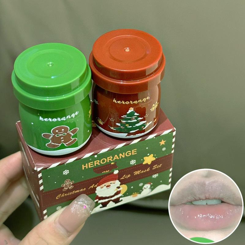 Moisturizing Lip Mask Set, 2 Counts box Hydrating Lip Care Lip Mask, Lip Moisturizer, Plumping Lip Balm, Lip Care Product for Women & Girls