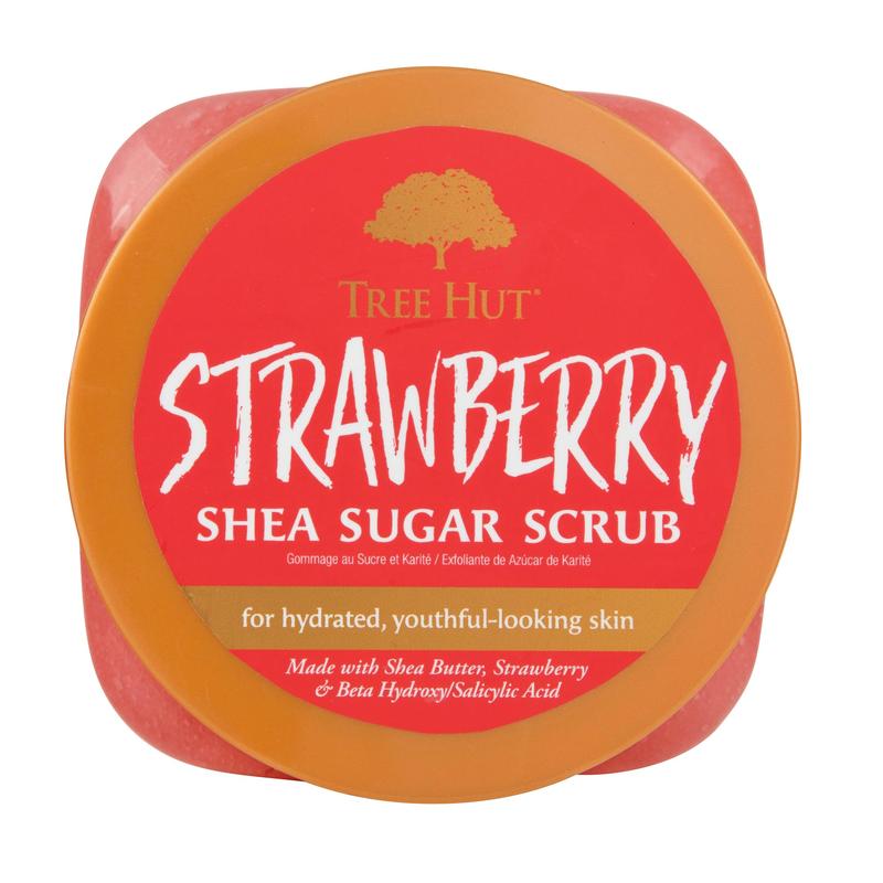 Tree Hut Shea Sugar Exfoliating Body Scrub Strawberry, 18 oz