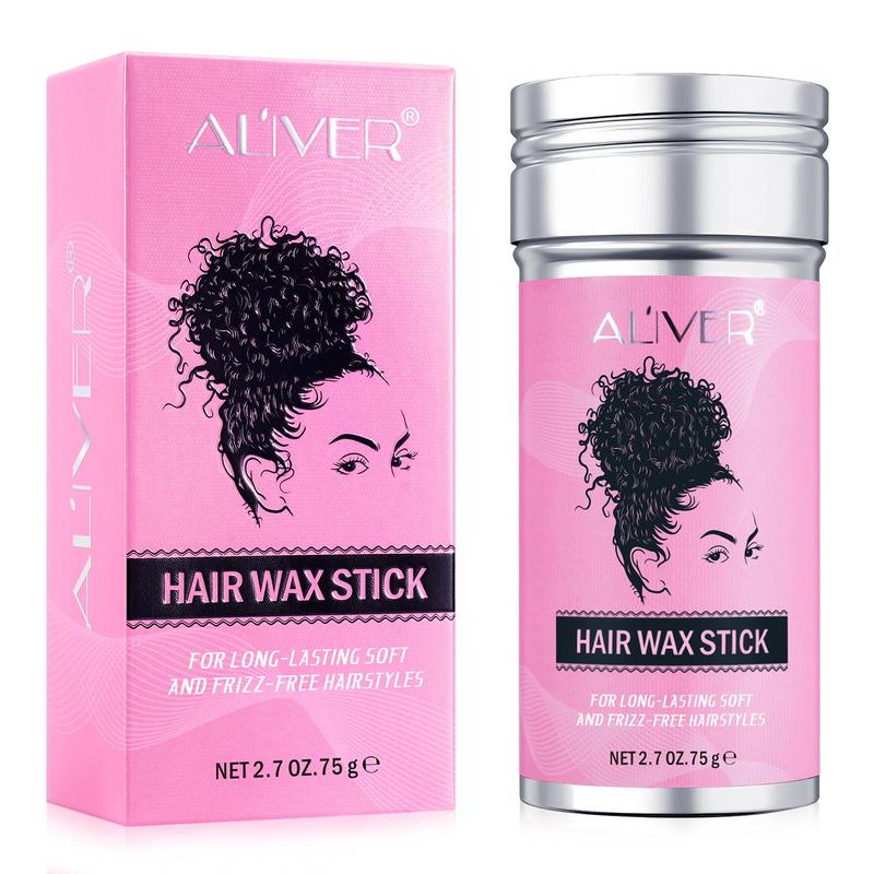 Hair Wax Stick & Comb Set, 1 Set Hair Styling Tool, Hair Style Wax Stick and Hair Brushes, Smooth Hair Care Products, Professional Heatless Hair Styling Products for Women & Men