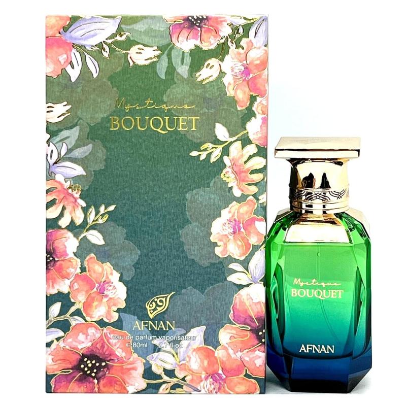 Afnan Mystique Bouquet Eau de Parfum Spray for Women, 2.7 oz - Blend of Woody, Saffron and Bergamot Notes, and Earthy Base