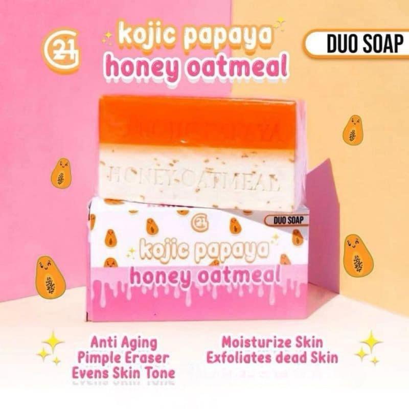 G21 Kojic Papaya Honey Oatmeal Duo Soap, 150g Anti-aging