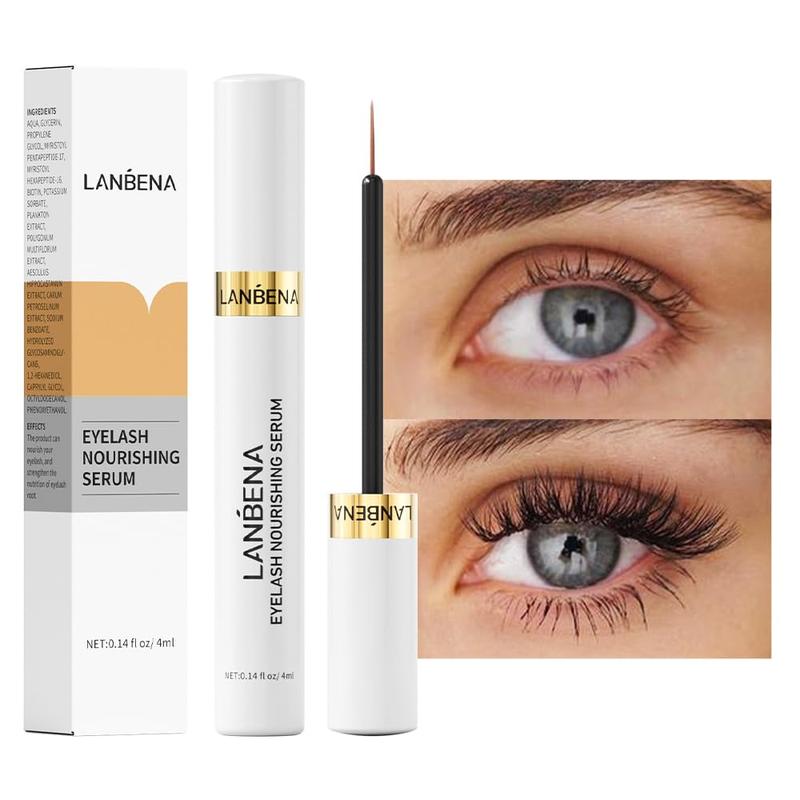 LANBENA Eyelash Growth Serum,Advanced Eyelash Treatment,Lash Serum for Eyelash Growth,Eyebrow Growth Serum,Hypoallergenic 0.14 Fl. Oz.