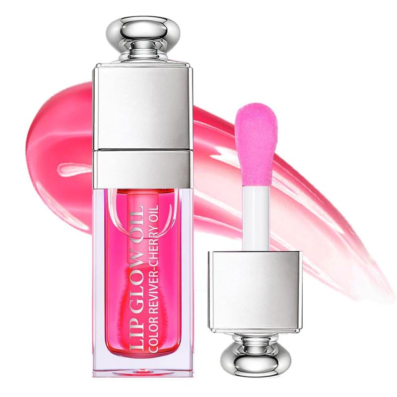 Moisturizing Lip Oil,No-Sticky Gloss Balm Care,Fruit Flavoured Oil for Dry Lip's Hydrating and Nourishing (007#Raspberry) 0.2 OZ Skincare Comfort Glossy Cherry Daily Lip Balm Lipgloss Shimmer Moisture Hydrate